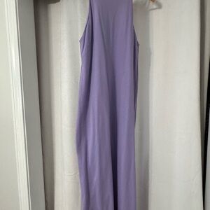 Zara Purple Cotton Sleeveless Maxi Dress, Size M